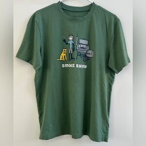 Life Is Good Men's Jake and Rocket
Smoke Show Short SleeveTee Size:M Classic Fit